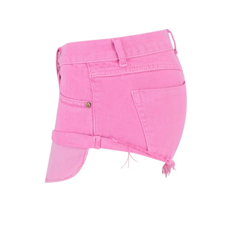 Low Waist Macaron Pink Jeans Shorts Women High Street Pantaloncini Donna Mujer 2019 Summer Denim | Женская одежда