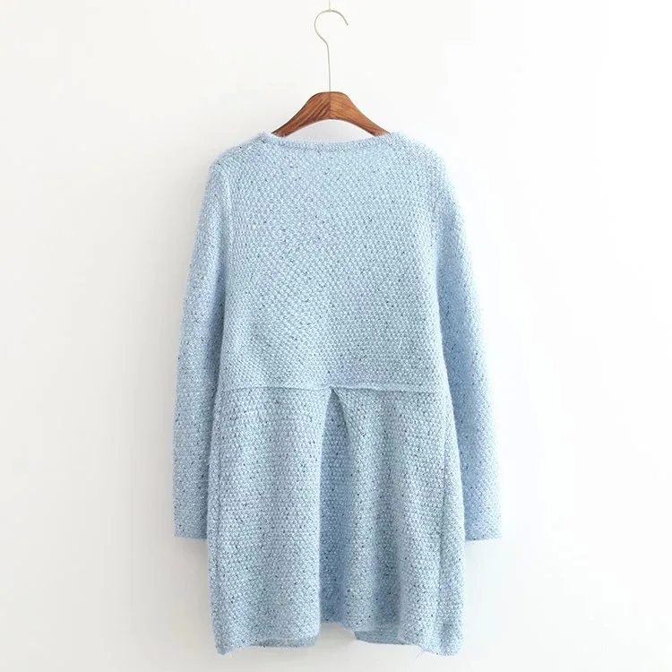2017 sweater Women Long Cardigan Korean Style Temperament Double Pockets Autumn women's sweaters Vestidos MMY16834 |