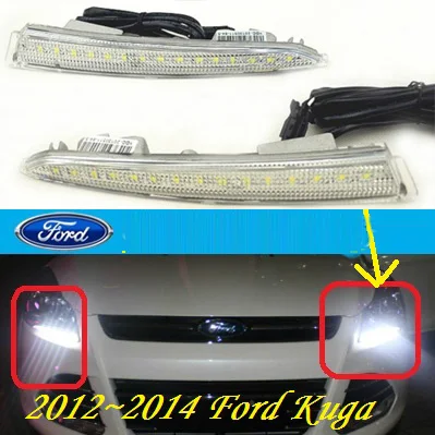 Автомобильный бампер побег головной светильник для Ford kuga Дневной 2012 ~ 2015y DRL