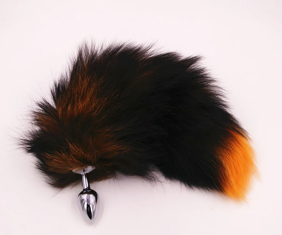 Новые настоящие хвосты лисы с металлической Анальная пробка секс-игрушки