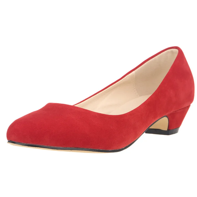 Женские туфли лодочки LOSLANDIFEN с круглым носком на устойчивом толстом высоком