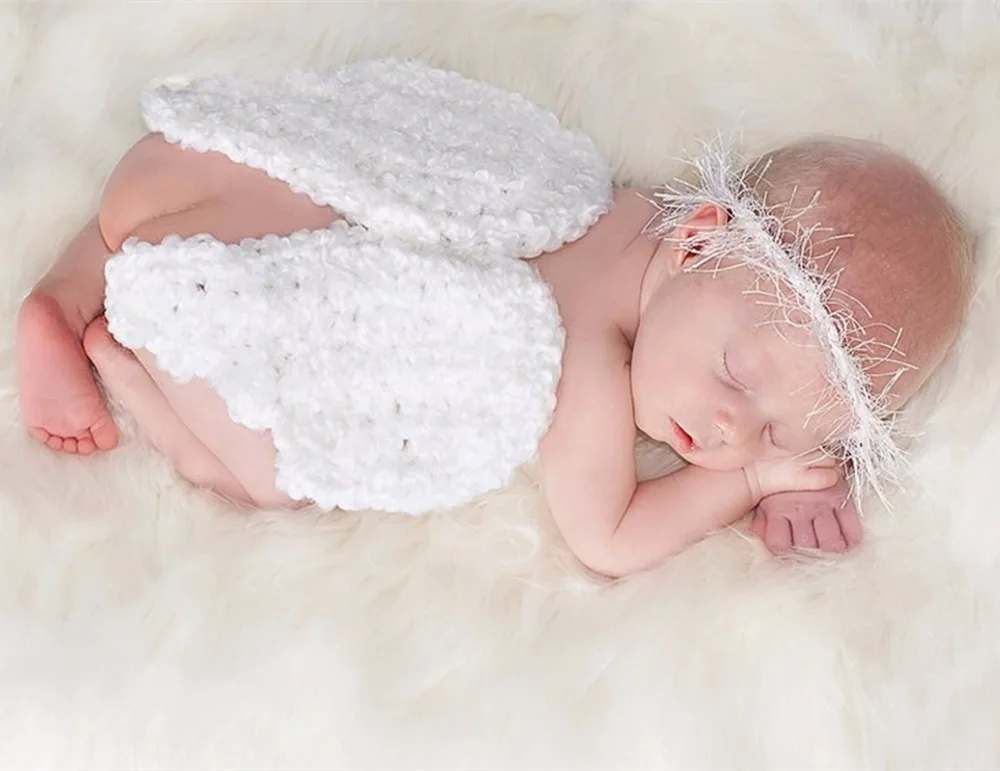 БЕСПЛАТНАЯ ДОСТАВКА Новорожденные Белые Крылья Ангела реквизит для фотосъемки