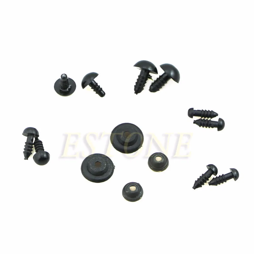 

2017 Cute 100Pcs 6-12mm Plastic Safety Eye For Teddy Bear Doll Animal Puppet Toy New APR25_17