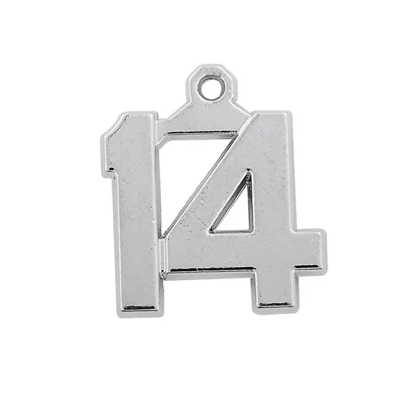 Подвески в виде цифр на удачу 20 шт. DIY для браслета 12 14 15 16 17 18 19 21 22 23 24 25|birthday