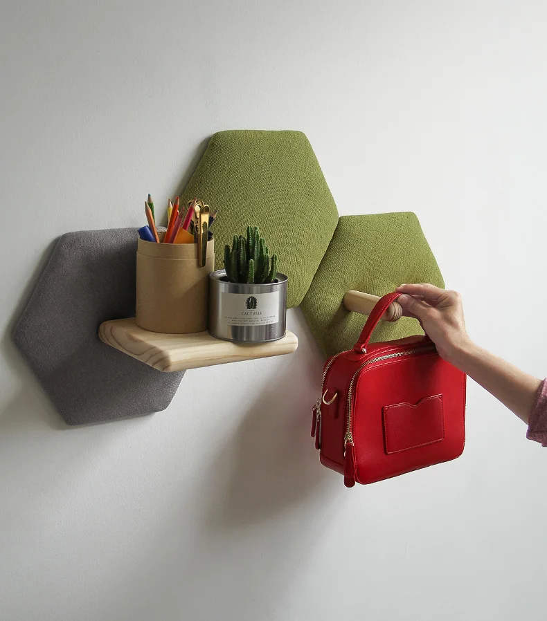 Скандинавская стена с алмазным декором деревянный крючок для хранения одежды