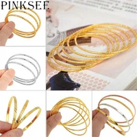 new 346pcs 1 set new fashion gold silver color baby kids children round band bangles cuff anklets muslim bracelet drop ship