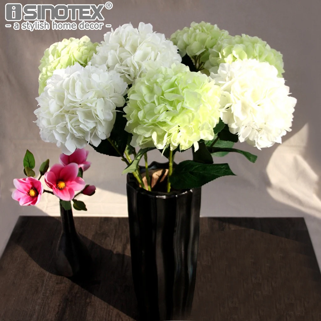 Искусственные цветы гортензии DIY шелковые декоративные поддельные букет Флер