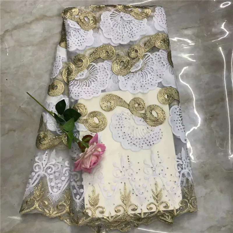 Beautiful Milk silk Latest African Cotton white wine stones Lace Fabric High Quality Swiss Voile In Switzerland | Дом и сад