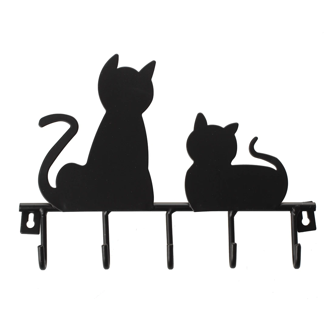 Fashion Black cat design Metal Iron Wall Door Mounted Rustic Clothes Coat hat key hanging Decorative Hooks Robe Hanger | Обустройство