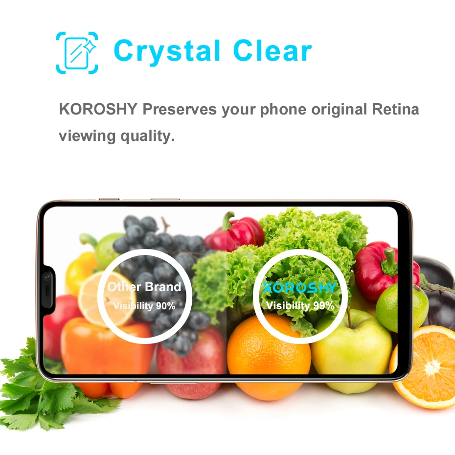 KOROSHY 9H Full Cover Tempered Glass for OnePlus 6 One Plus OnePlus6 1+6 Screen Protector Real 2.5D Toughened Film Black | Мобильные
