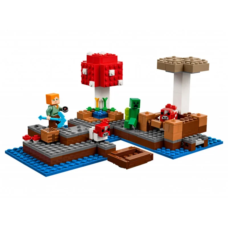 Бела Совместимость legoe minecrafte гриб River Island мой мир зомби строительные блоки