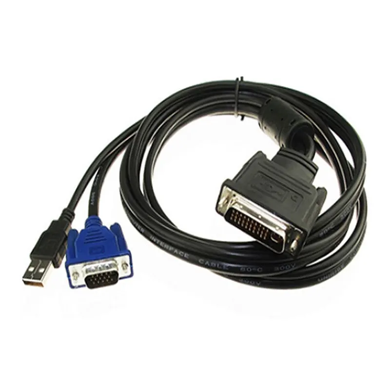 Новый DVI M1-DA (30 + 5) штыревой разъем 15Pin VGA USB адаптер Соединительный кабель для