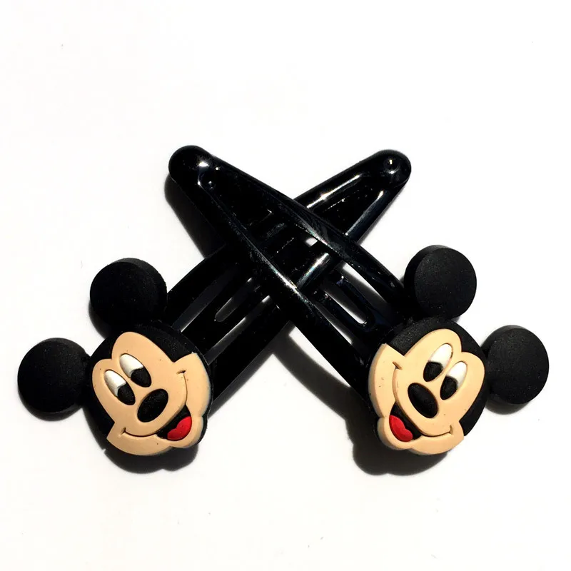 2 шт. disney Микки Маус детская заколка для причёски подарок для девочки мультфильм шпилька кукла аксессуары шпилька ребенок косметическое средство для волос реснички - Цвет: Зеленый
