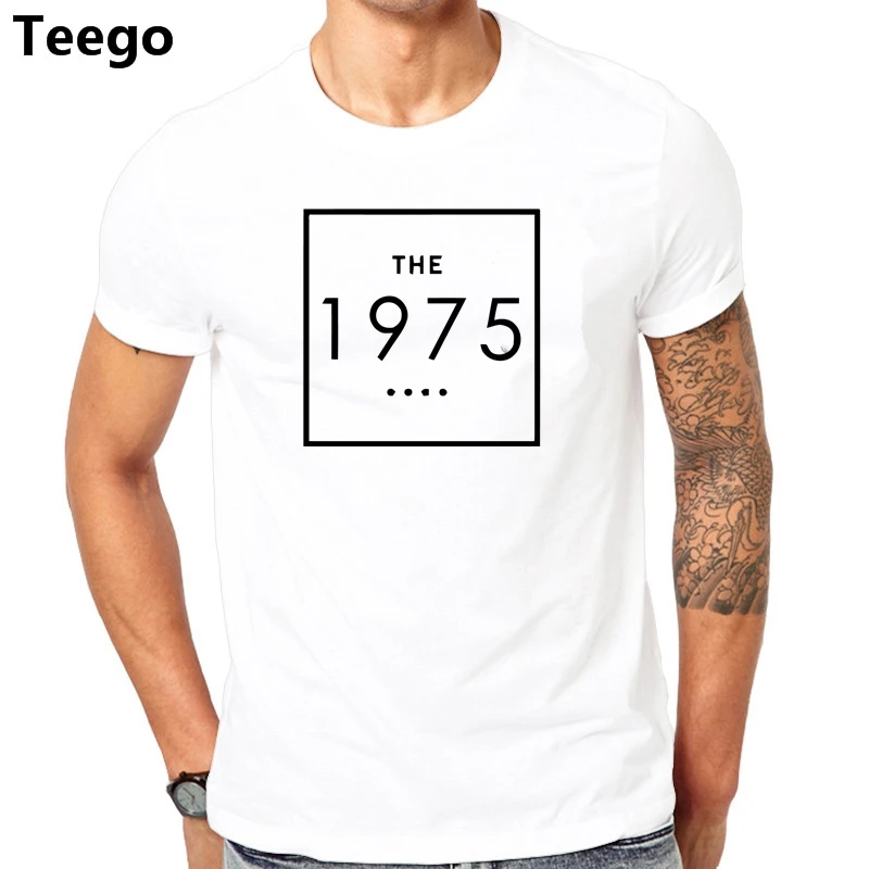 Новая мода рок музыка 1975 футболка хлопковая с короткими рукавами Топ тройники
