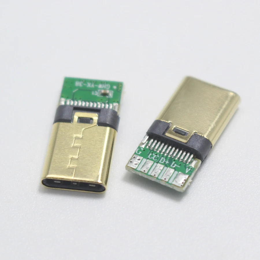 10 шт. DIY OTG USB 3.1 5Pin сварочный штекер 3 1 Type C разъем с печатной платой вилки Медные