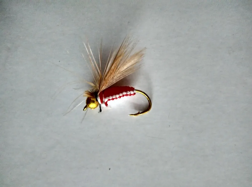 Божья Коровка 40 шт./кор. Карп Мух Форель Fly рыболовные Крючки Одинарный Крючок