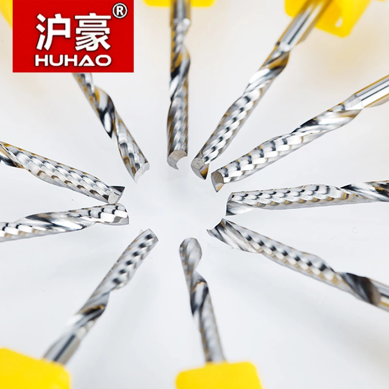 Huhao 5 шт./лот хвостовик 3 175 мм Одиночная флейта спиральный резак CNC фреза Концевая