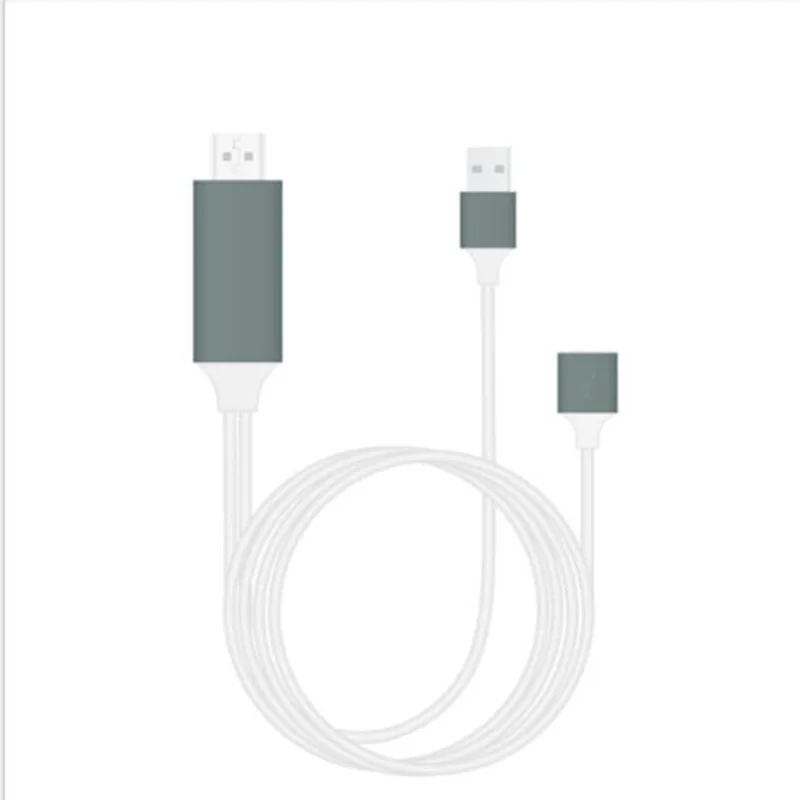 Белый USB-C 3,1 type C к HDMI ТВ HD ТВ кабель HD 1080P DMI конвертер адаптер Кабели USB кабель для iPhone HD ТВ цифровой AV - Цвет: Белый