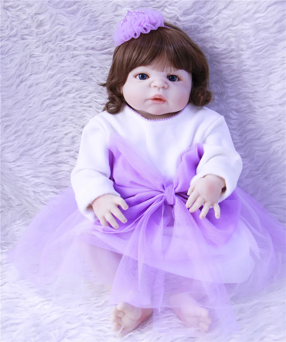 

Полностью силиконовые куклы для новорожденных девочек 23 "57 см, bebe princess reborn menina bonecas, лидер продаж, Детские Подарочные игрушки, куклы для младе...