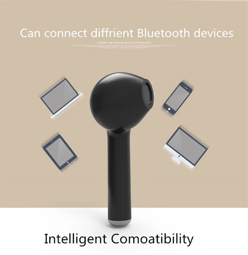 Fashion I7 I7S TWS Bluetooth 5.0 Portable Universal type Wireless Earphones With Mic mini bluetooth headsets For Phones | Электроника
