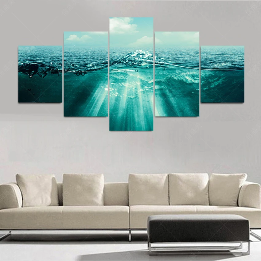 5 Шт. Современные (без Рамки) Уровнем моря Cuadros Decoracion Холст Маслом Искусства Pintura