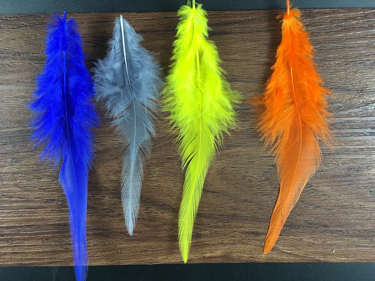 Дешево на продажу окрашенные натуральные Куриные перья 200 шт седло для петуха