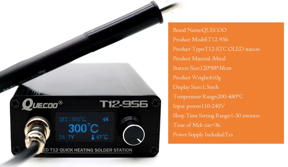 STC T12 956 паяльная станция электронный паяльник OLED цифровая наконечник паяльника