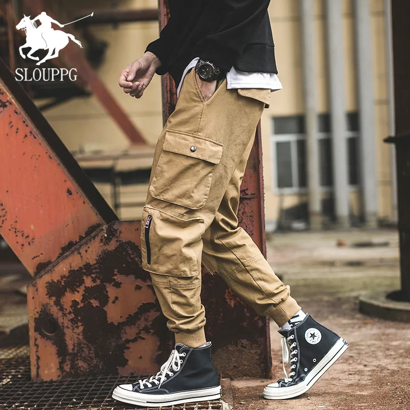 2019 SLOUPPG Мужская модная уличная одежда мужские спортивные штаны хлопковые брюки