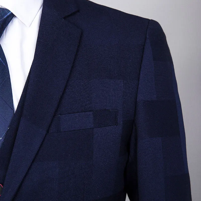 (Пиджак + брюки жилет) 2019 мужской модный деловой костюм для отдыха свадьбы невесты
