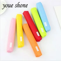 youe shone1pcs cute candy color long wave point pencil bag primary and secondary school pencil bag for school student stationery