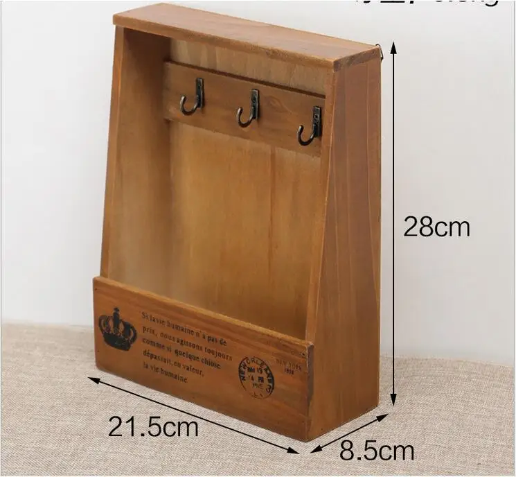 Деревянный Футляр для ключей садовый деревянная вешалка чехла настенная крючок