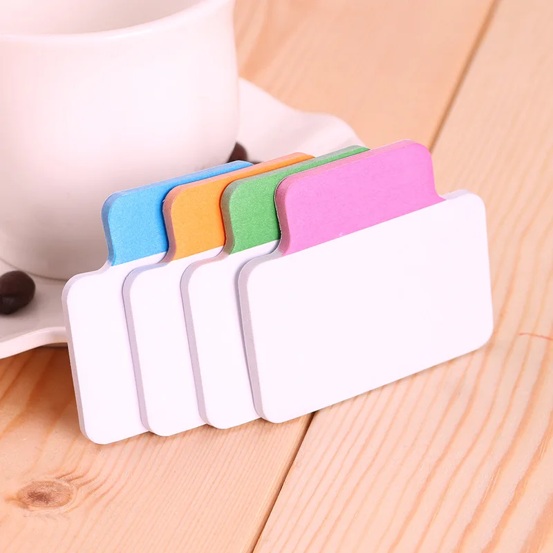 

25 Sheets 4 Colors Write-On Removable Index Tab Sticker Book In Notebook School Stationery Office Supplies