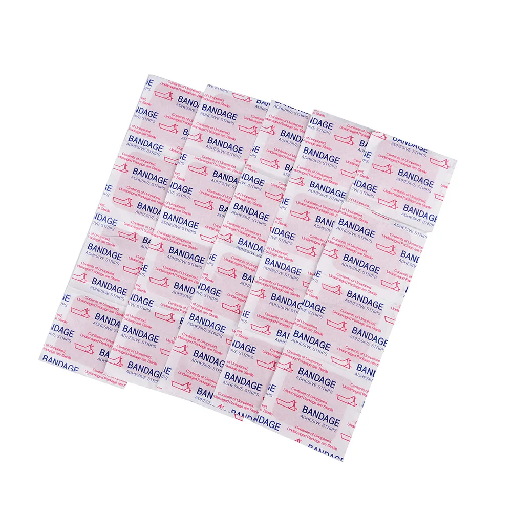 20Pcs Square Band Aid Disposable Sticking Plaster Bandage Waterproof Breathable Essential Hemostasis First Aid Family Pack