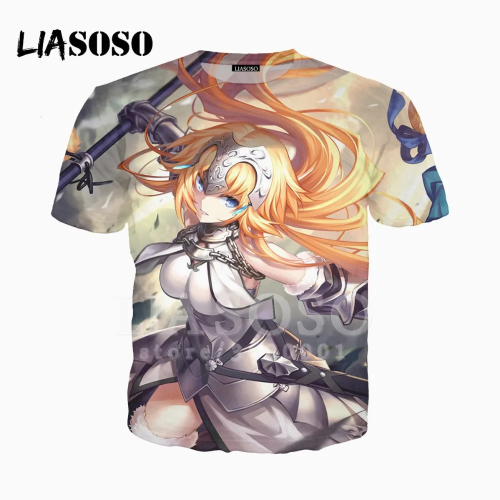 Футболка liasao X1557 для мужчин и женщин летняя рубашка с 3D принтом аниме Fate/Grand Order