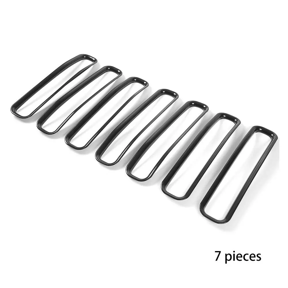 Черный Передний гриль Вставки Trims комплект подходит 1997-2006 для Jeep Wrangler TJ &amp Unlimited |