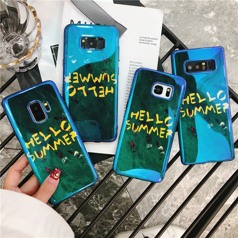 Mirror Laser Phone Case For Samsung Galaxy S8 S9 S7 Edge Note 8 Plus 9 Mickey Mouse Cartoon Cat Dog Soft Rubber Cover |