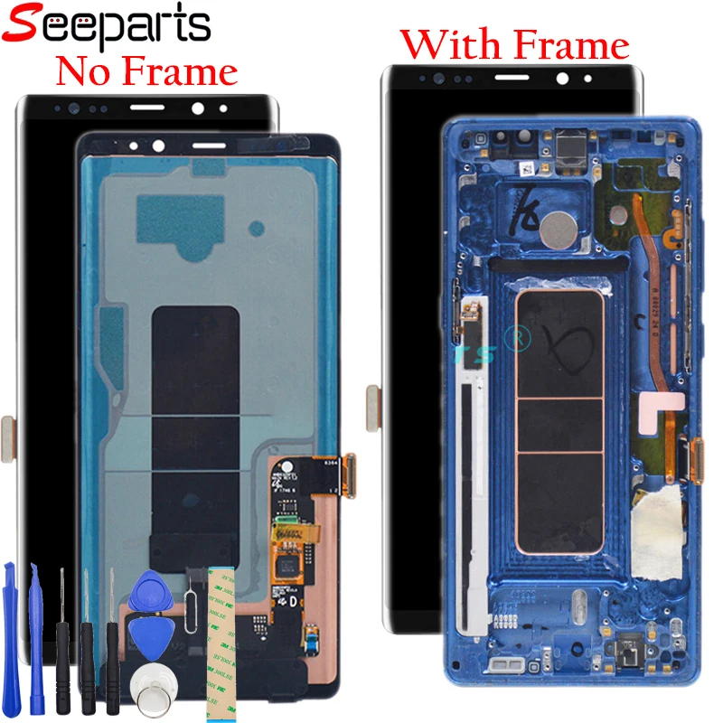 ЖК-дисплей с Amoled дисплеем 6 3 дюйма для Samsung Note 8 сенсорный экран цифровым