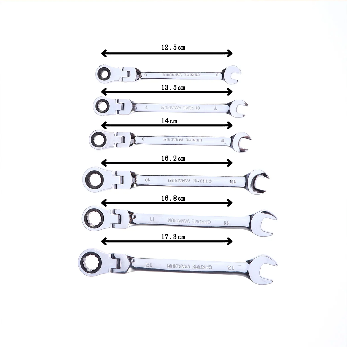 6 PCS/Set CR-V Durable Biservice Spanners Dual Heads Ratchet Dicephalous Wrenches for Machine Repairing Home Screw | Инструменты