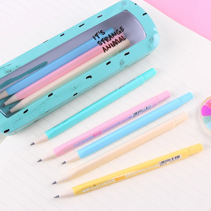 

5 pcs/lot Korea stationery creative cute mechanical pencil primary school student lead 2B activity automatic pencil for writing