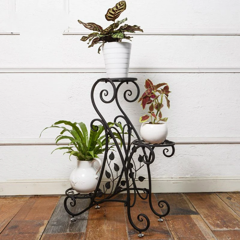 Многослойная железная Цветочная полка в европейском стиле для балкона ретро|flower