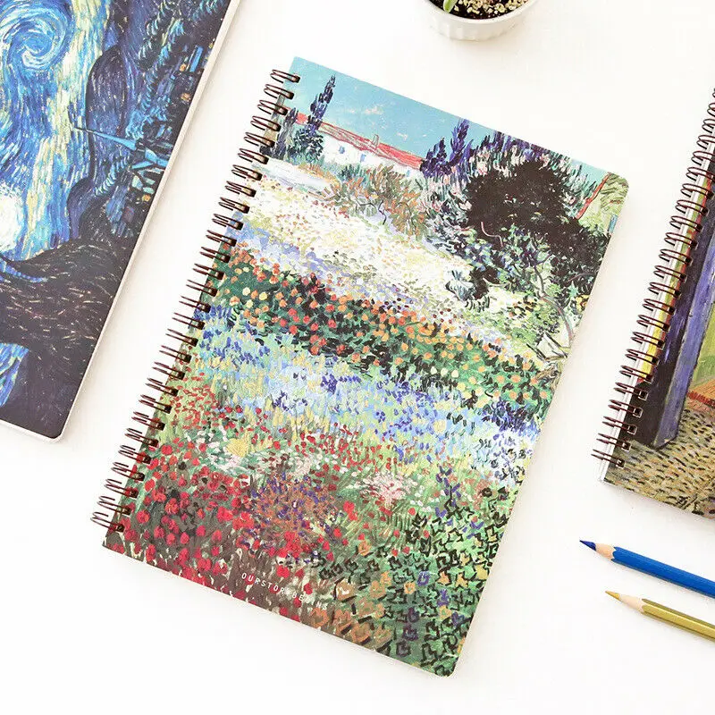 B5 спиральный блокнот бумажный планировщик Bullet Journal Agenda школьный дневник записная книжка Ван Гог картина звездное небо Памятка дневник путешественников