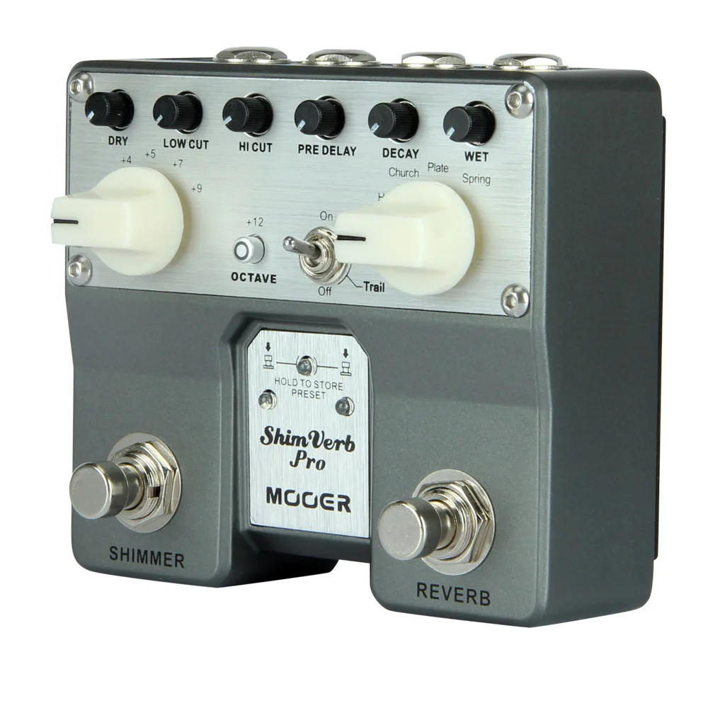 Цифровая педаль для гитары MOOER ShimVerb Pro с эффектом мерцания 5 режимов реверберации