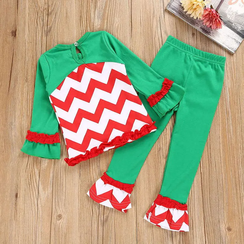 Child's Christmas Suit Girl Party Show Costume New Princess Girls Sportswear High Quality Kids Clothes Long Sleeve Clothing Sets | Детская