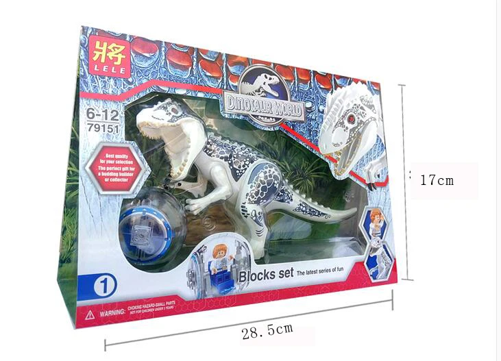 2 шт. мир Юрского периода Indominus Rex T. Конструктор игрушки Динозавры фигурки