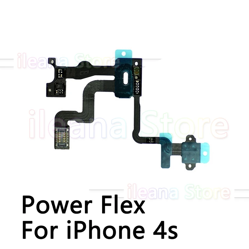 Гибкий кабель для iPhone 5 5C с кнопкой отключения звука и металлическим держателем для iPhone 5S, se Запасная часть