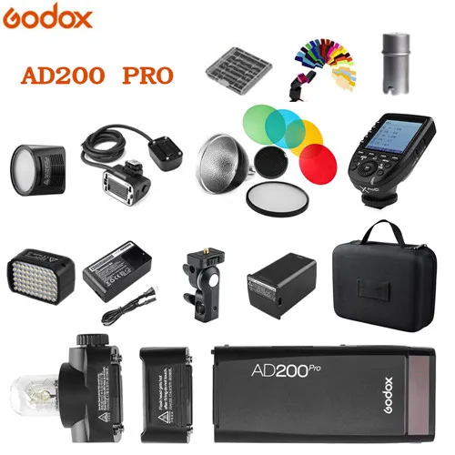 Godox AD200pro 200Ws наружный светильник-вспышка AD200 PRO Карманный светильник-вспышка для sony Nikon Canon Fuji ttl HSS 2,4G Беспроводная система X