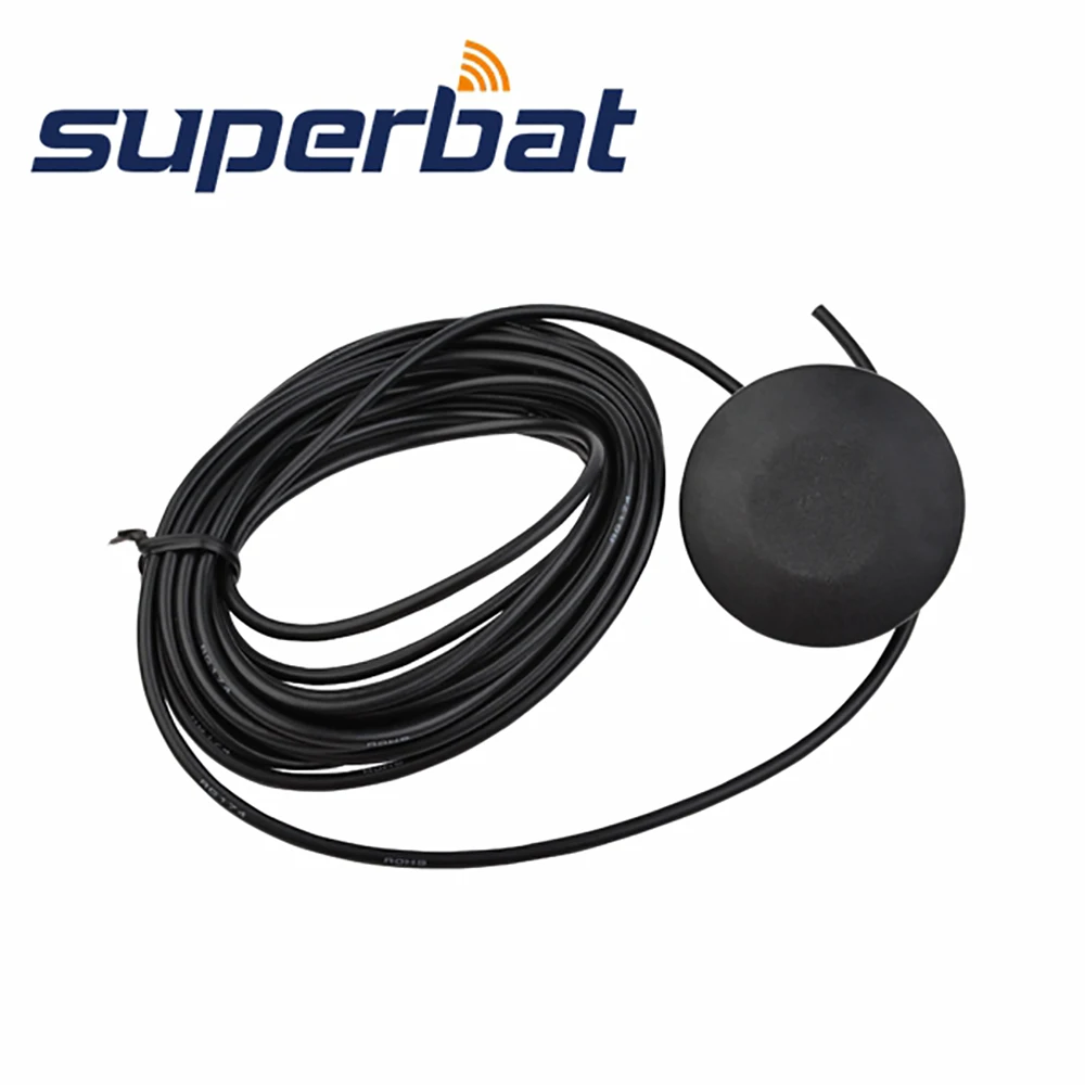 Superbat круглая черная Активная GPS антенна усилитель аэратора с разъемом BNC 3 м