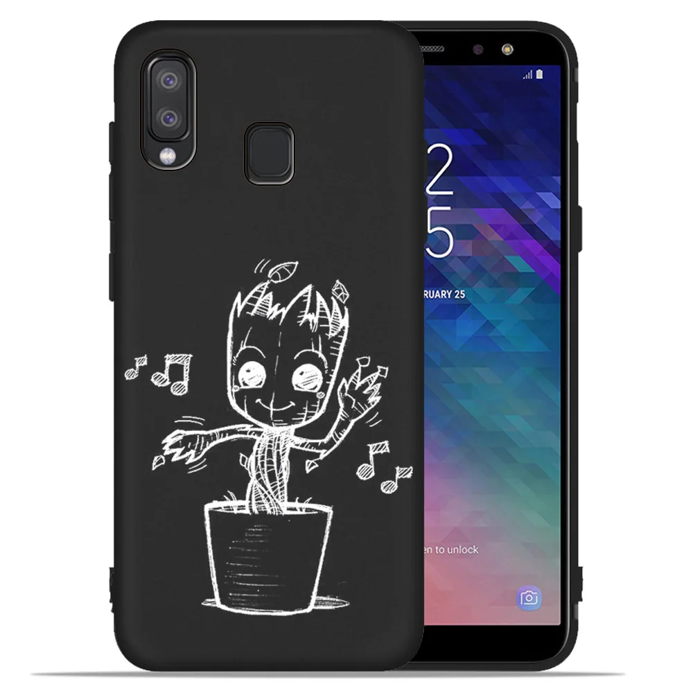Черный ТПУ чехол для Samsung Galaxy A6 A8 Plus 2018 A10 A20 A30 A40 A50 A70 A320 A520 A720 A7 A9 Coque Etui панда Хаски |