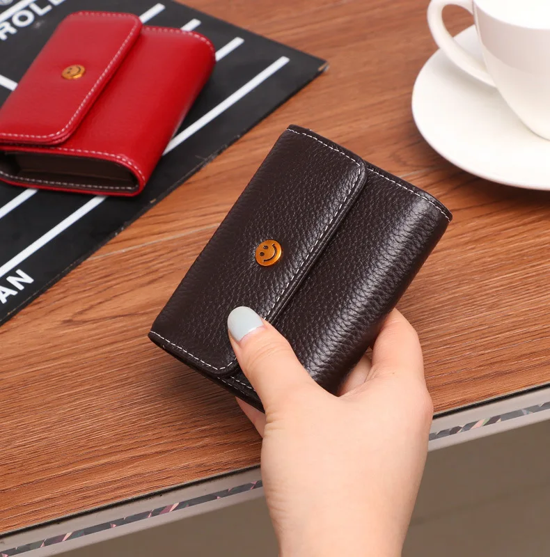 Маленький женский кошелек, короткий клатч, Rfid, кредитный держатель для карт, Дамский кошелек для монет, кошелек из натуральной кожи, женский кошелек, карман для денег
