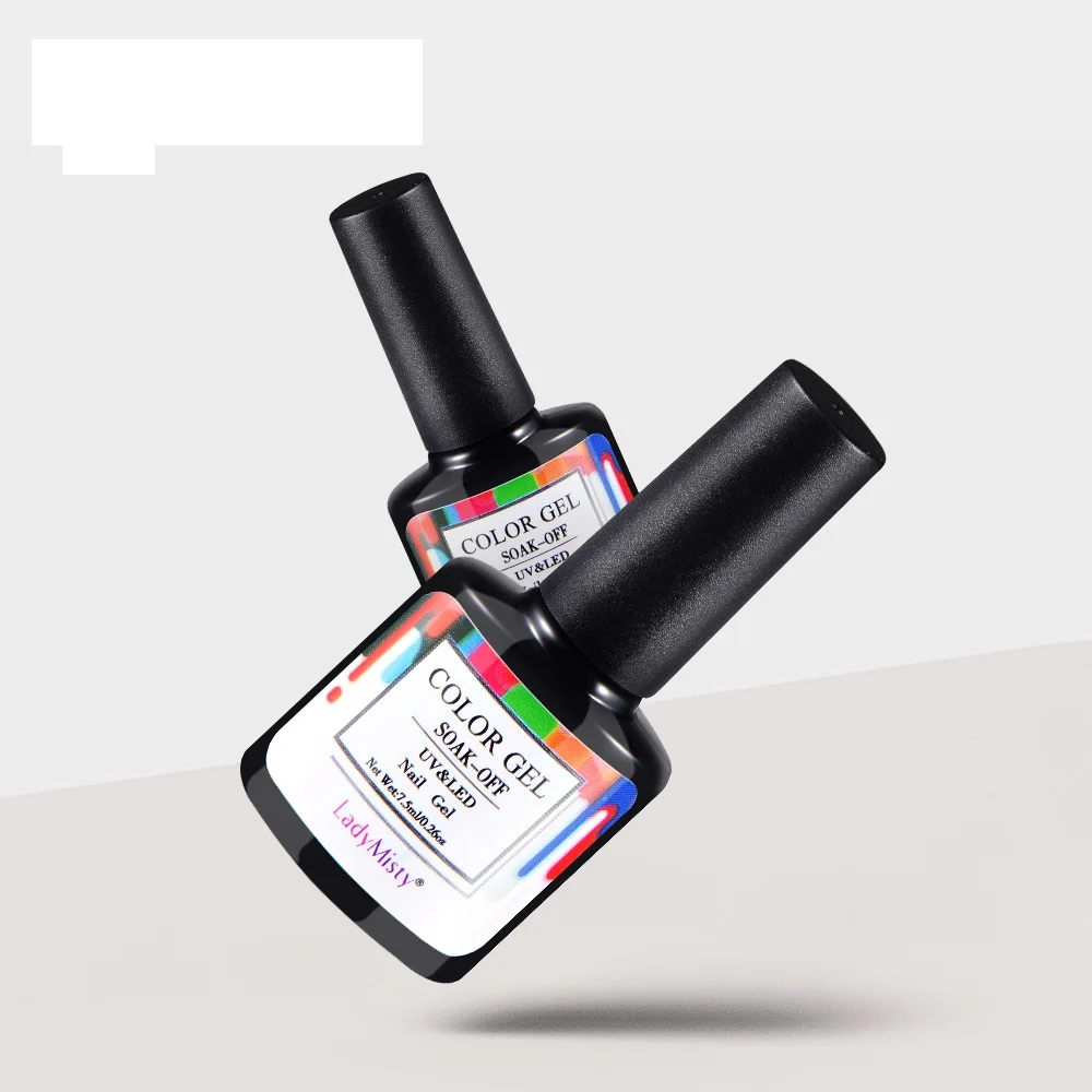 Ladymisty классическая бутылка чистый цвет 24 Цвета УФ-гель для ногтей долговечный